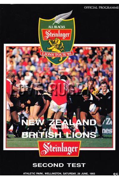 1993 New Zealand v British Lions  Rugby Programme